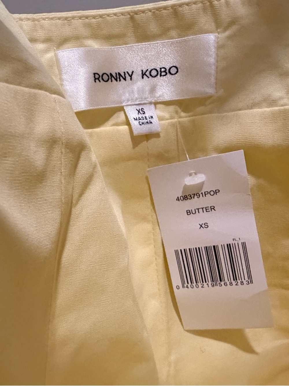 Ronny Kobo Carmine Cotton Midi Dress (orig $398) NWT Butter Yellow - Picture 6 of 8